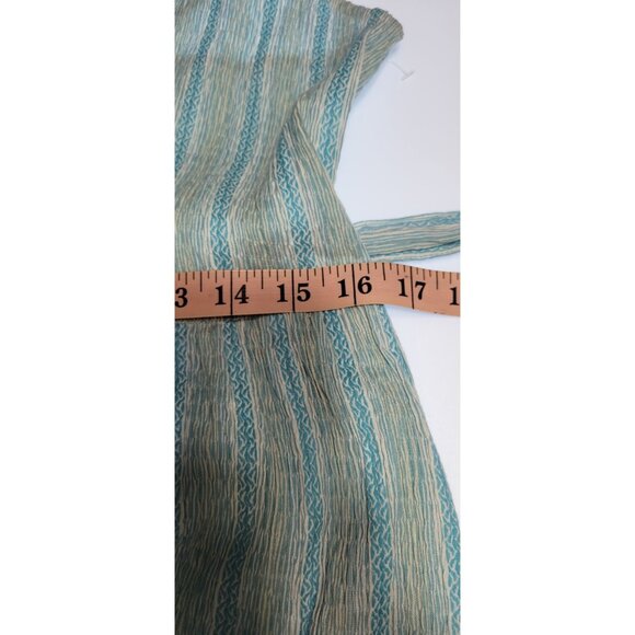 Splendid Dress Womens Size Large Maxi Striped Teal/White - Picture 11 of 14
